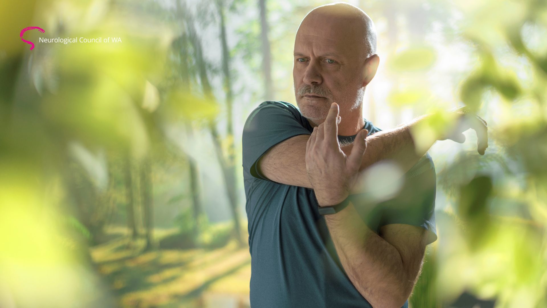 Man warming up for exercise